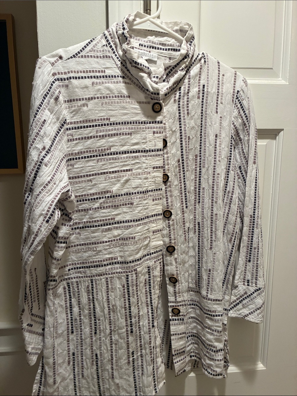 Habitat White Jacket with Black Stripe Detailing
